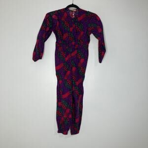 NWT ULLA JOHNSON Kids Delia Jumpsuit Violet Purple Multi 6 Years